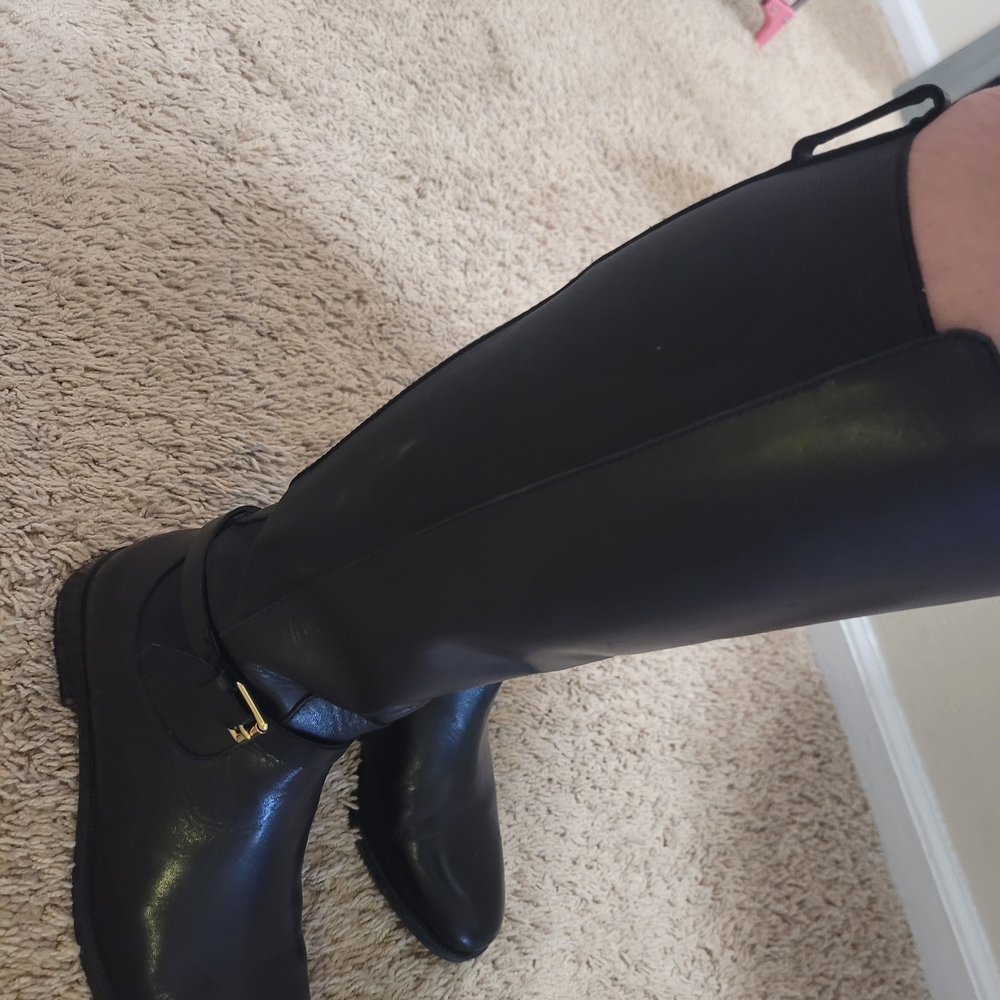 Polo Ralph Lauren Black Over the Knee Boots